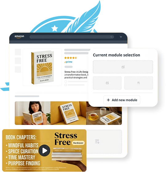 Book listing with a preview of Amazon A+ Content modules