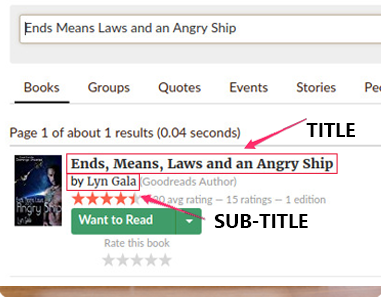 Amazon search results showing book titles and product details