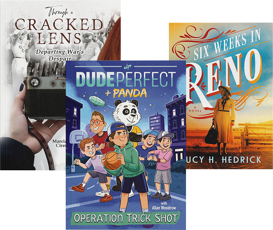A selection of professionally designed book covers