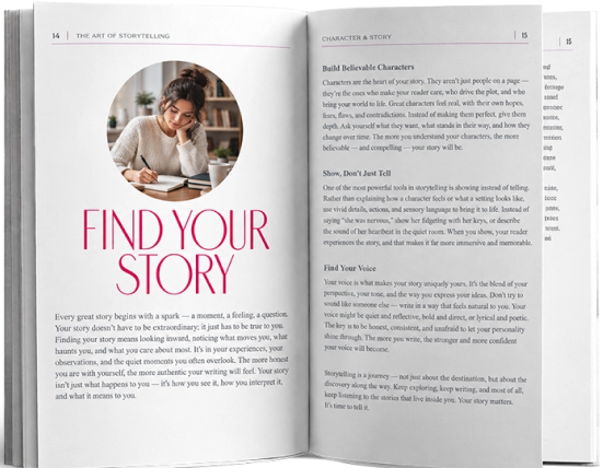 A professionally designed book interior spread