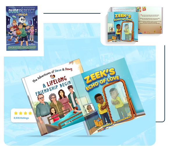 A collection of colorful children's books created for young readers