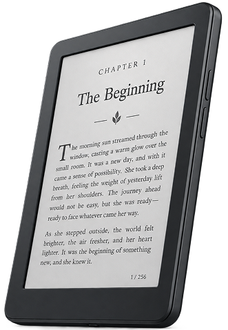 Tablet displaying a book chapter
