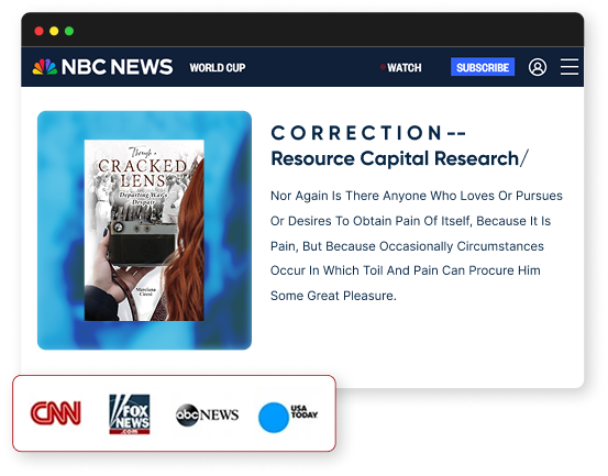 A book announcement featured on a digital news page